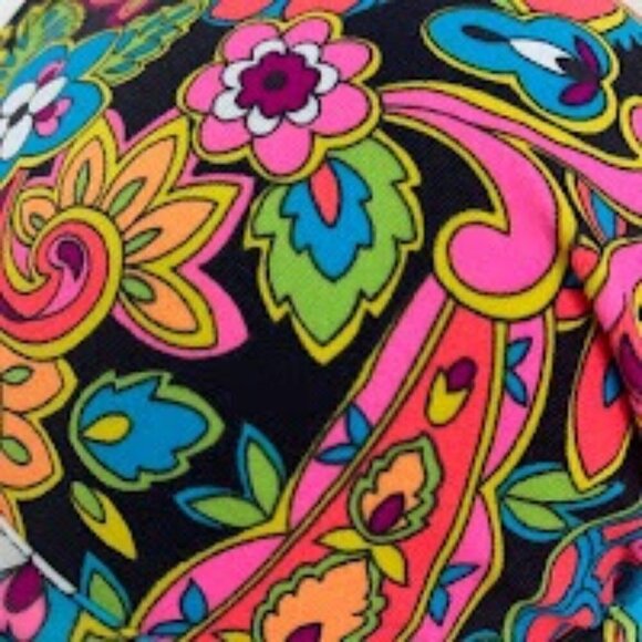 Victoria's Secret Pushup Halter Bikini Swim Beach Top 34C Psychedelic Boho Retro - Picture 2 of 7